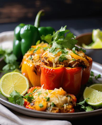 Thai Coconut Curry Stuffed Bell Peppers