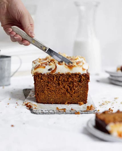 Carrot cake loaf or cream cheese frosting 