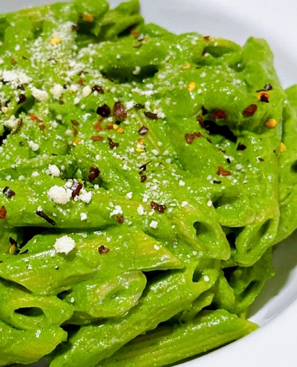 Silken Tofu and Spinach Penne
