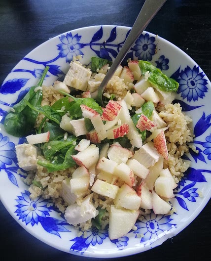 Quinoa and apple protein bowls