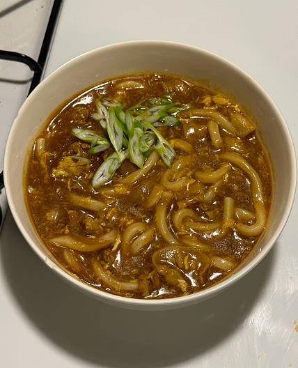 Curry Udon With Egg | Cabagges.World