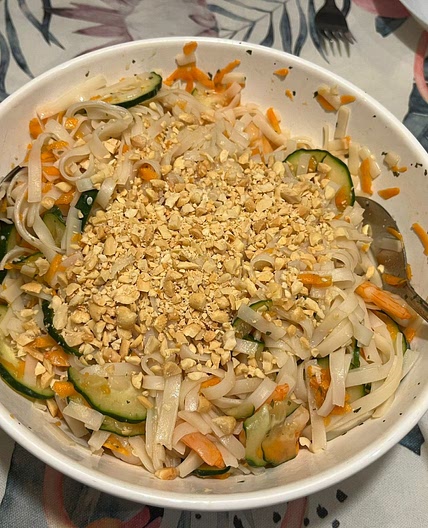 Rice Noodle Salad with Shrimps