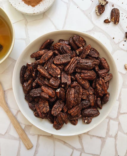 Sugar Dusted Candied Pecans