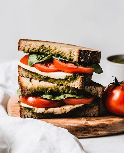 Caprese Sandwich with Pesto Spread