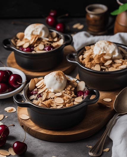 Cherry Almond Crumble