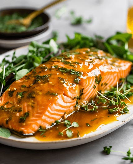 Honey Mustard Baked Salmon