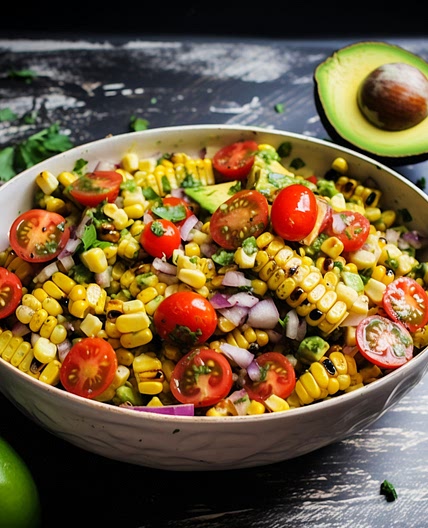 Grilled Corn and Avocado Salad