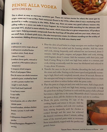 Penna Alla Vodka with chicken