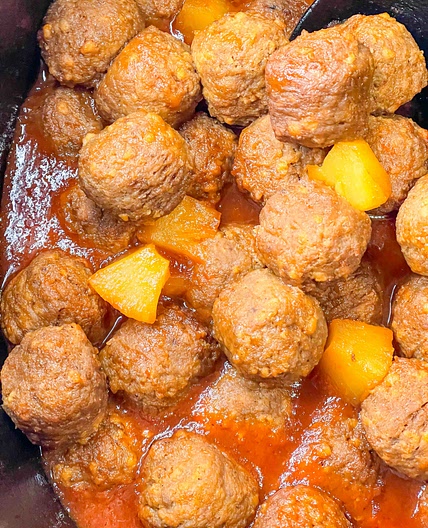 Crock Pot Sweet and Sour Meatballs 