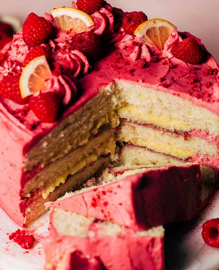 Lemon raspberry cake 