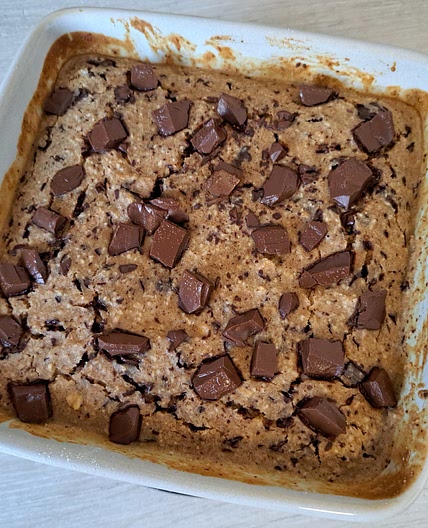 Baked Oats -Peanut Chocolate Chips