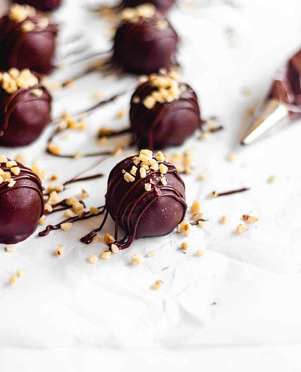 Caramel filled Nutella truffles 