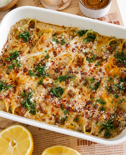 Cajun Alfredo Shrimp Stuffed Pasta Shells