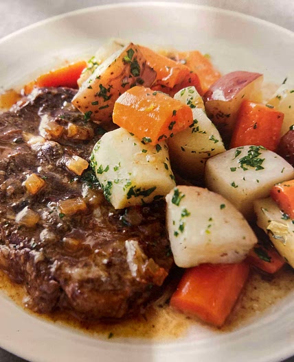 Braised Steak with Root Veggies