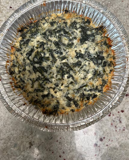 Easy crustless Spinach quiche