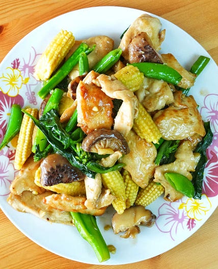 Stir-Fry Chicken with Mushrooms