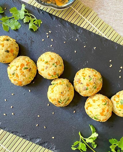 Tofu balls in sweet & sour sauce Vegan pure diet