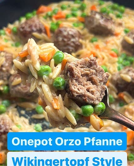 Onepot Orzo Pfanne im Wikinger Style