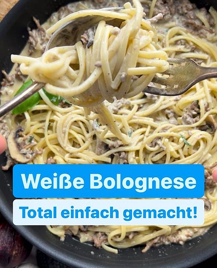 Weiße Bolognese mit Champignons