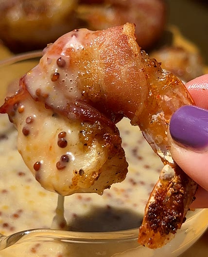Air Fryer Bacon Wrapped Shrimp