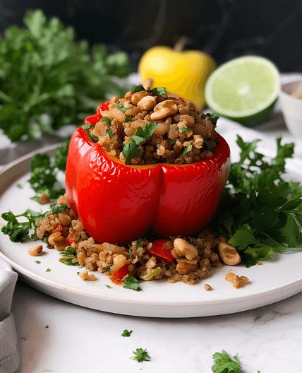 Walnut and Lentil Stuffed Peppers — Chompions