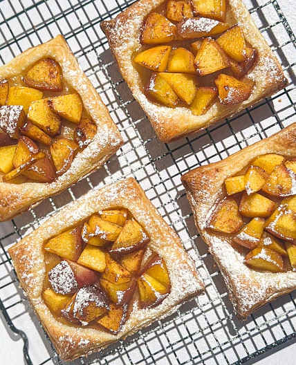 Puff Pastry Peach Tarts