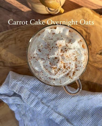 High Protein Carrot Cake Overnight Oats