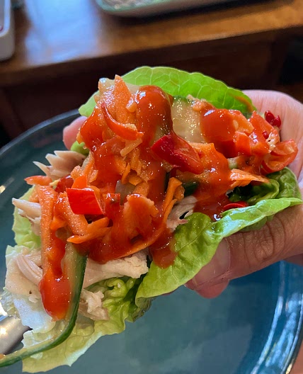 Spicy Chicken lettuce Wraps 