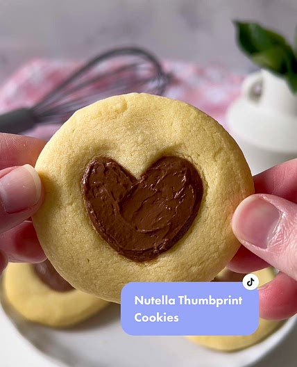 Nutella Thumbprint cookies