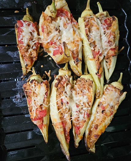 Stuffed banana peppers