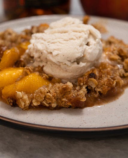 Bourbon Peach Crisp