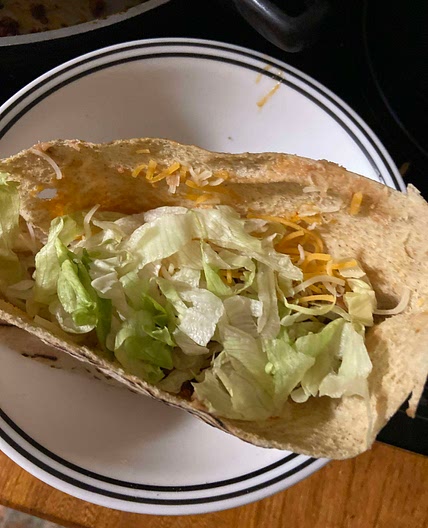 Healthier pita tacos