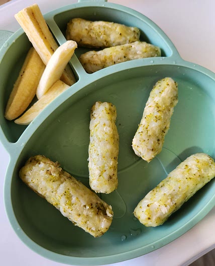 Barritas de verduras, pollo y arroz