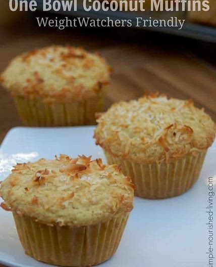 One Bowl Coconut Muffins Made Lighter