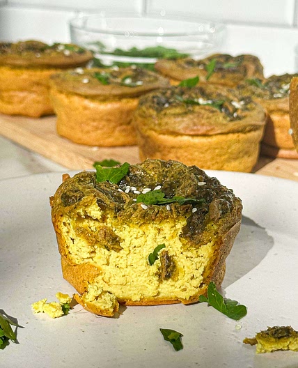 Eggless Mini Pesto Frittatas