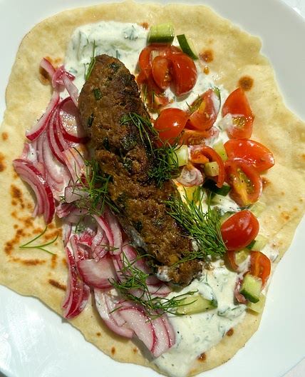 Beef Kofta Kebabs with Tzatziki Sauce