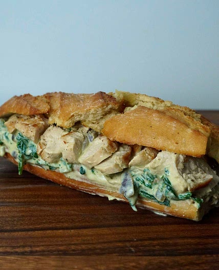 Chicken spinach sandwich