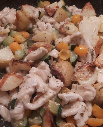 Spadellata di pollo e patate