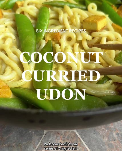 SIX INGREDIENT CURRIED COCONUT UDON 🍜 