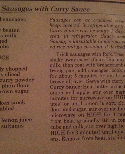 Curried Sausages
