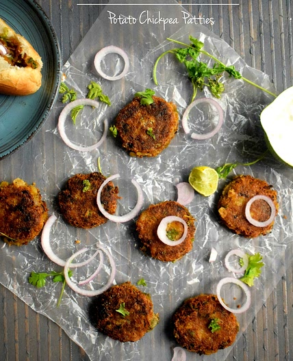 Aloo Chana Tikki - From My Kitchen