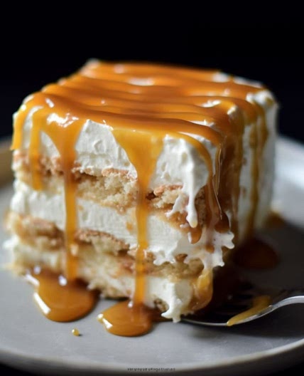 Salted Caramel Icebox Cake