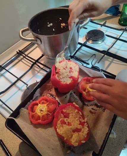 Peperoni ripieni di riso