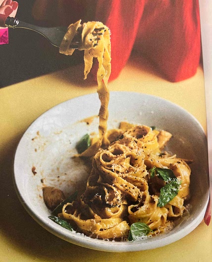 Artichoke and Black Pepper Fettuccine