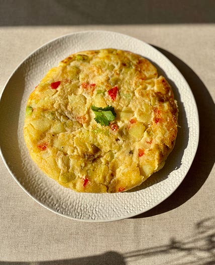 Spanish tortilla vegan pure diet (no onion)
