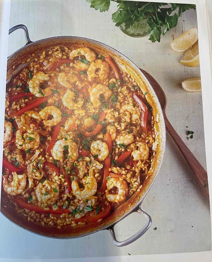 Prawn Paella with Red Peppers