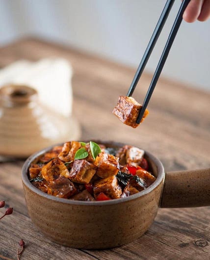 Three-cup tofu pure diet