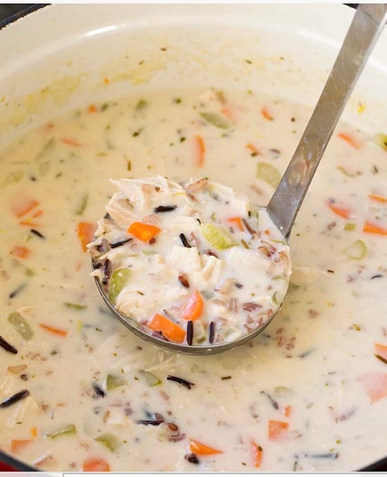 Paige’s lemon chicken soup with wild rice 