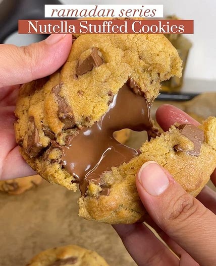 🌙Ramadan Series Nutella Stuffed Cookies