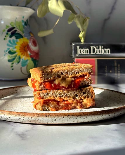 The Best Vegan Fried PB&J Sandwich (peanut-free option)